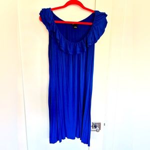 Royal blue cotton jersey dress. Size large